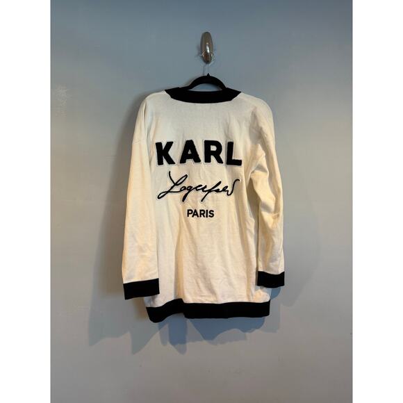 Karl Lagerfeld Paris Knit Cardigan Sweater - Picture 2 of 8